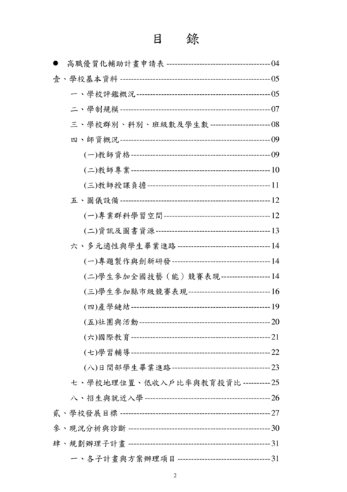 108學年度高職優質化計畫書(核定版)